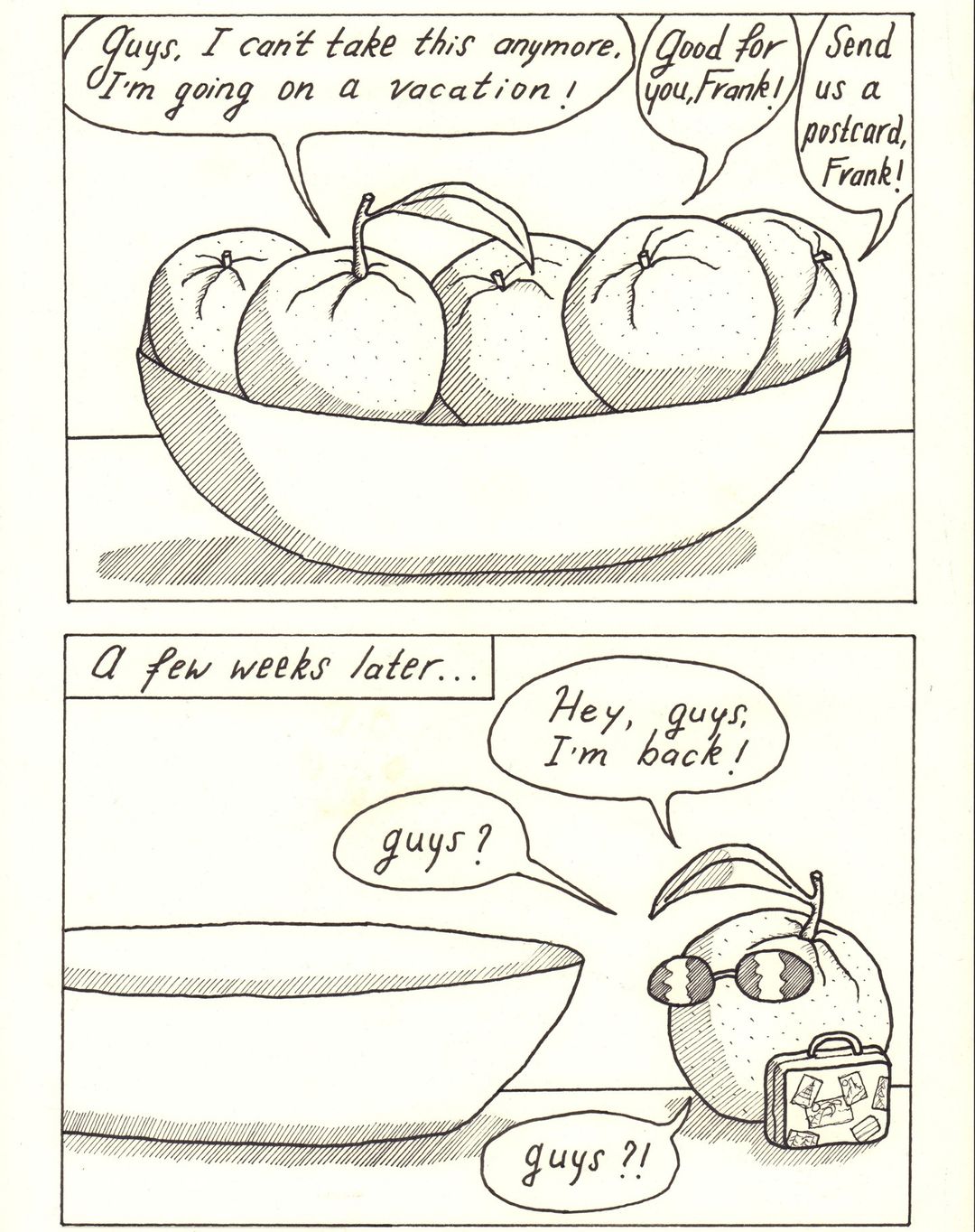 Mandarijn op vakantie